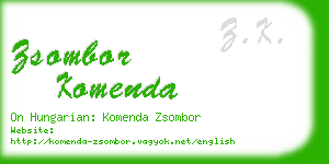 zsombor komenda business card